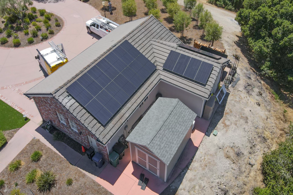 home with solar panels